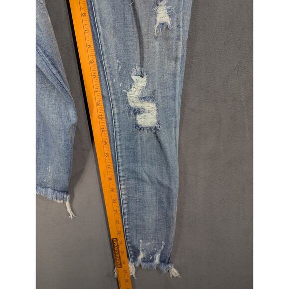 Judy Blue Jeans Womens 9/29 Blue Skinny Fit Stretch Distressed Denim - Picture 6 of 13